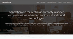 Desktop Screenshot of generation-e.com.au